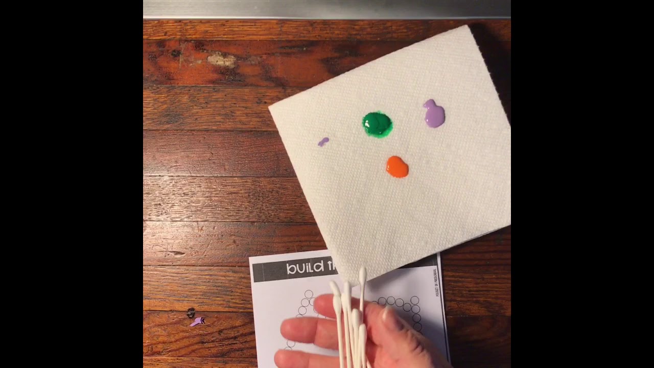 Q-tip Letter Painting