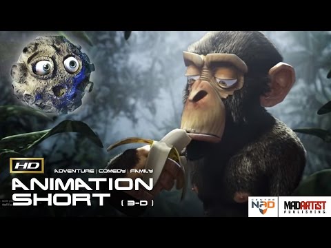 Funny CGI 3D Animated Short Film ** MONKEY MOON ** Funny Animation by CentreNAD Team