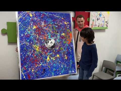 Mikail Akar / Abstract Painting with Manuel Neuer rot the Kids Foundation