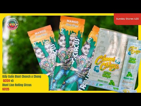 Giấy Cuốn Blunt Cheech & Chong GC124 và Blunt Lion Rolling Circus GC125 [Sunday Stores]