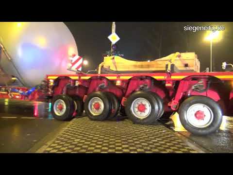 Schwertransport mit 50 m Länge  Kreuztal  10042012