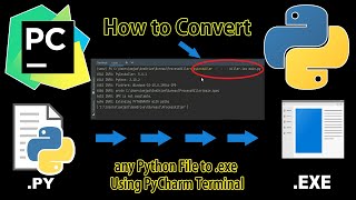 How to Convert any Python File to .exe Using PyCharm Terminal.