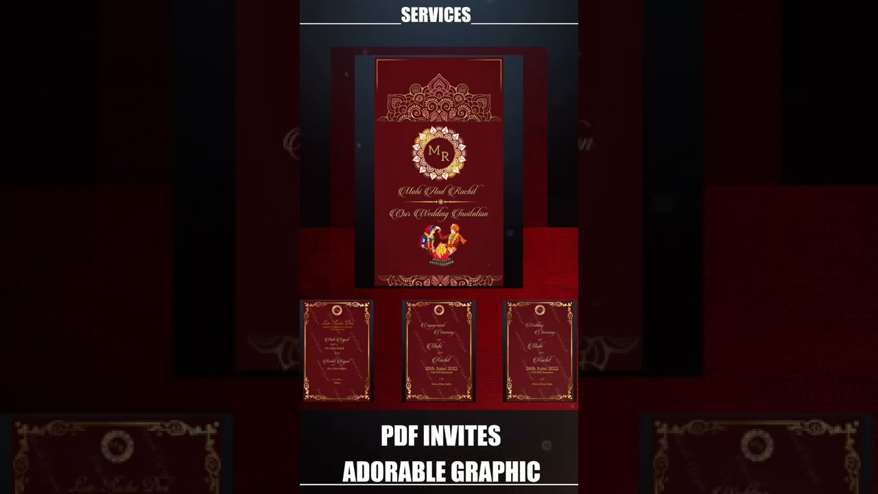 Shorts | Royal Wedding PDF Invitations Card | Savethedate | Adobe After Effects Premium Pro | P- P02