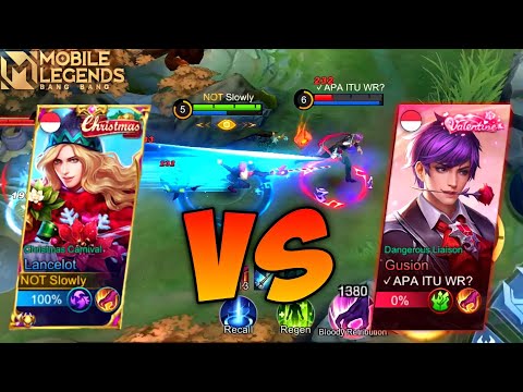LANCELOT ASSASSIN VS GUSION SAWI | TOP GLOBAL LANCELOT - MOBILE LEGENDS