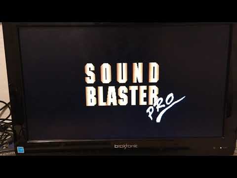 Sound Blaster Pro ISA Multimedia Demo on Amiga 2000 with A2088 Bridgeboard (4.77Mhz) and VGA card