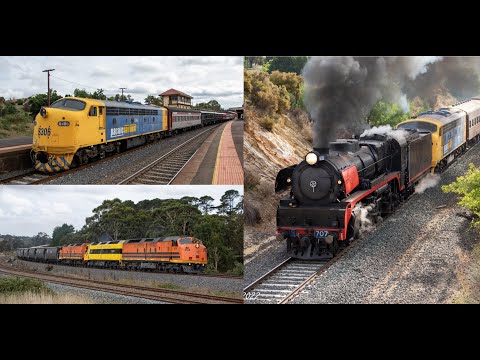 Saturday Steam and Streamliners: 707 Operations' 'The Winelander' & SSR's 7CM5 grain- 2/4/22