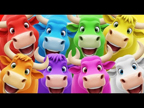 🐮 Venha Brincar com os Bois Coloridos 🌈 – Música Infantil Animada!