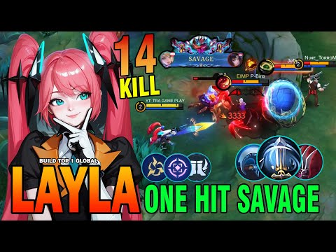 14Kills One Hit Savage!! Insane Critical Damage Build & Emblem ~ MLBB