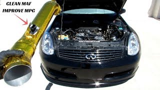 How to Clean MASS AIR FLOW Sensor to Stop Car Hesitation Nissan 350z 💥 INFINITI G35
