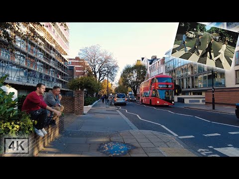 🍂 London Walking Tour:  Abbey Road, Swiss Cottage, St. John's Wood in Autumn [4K]