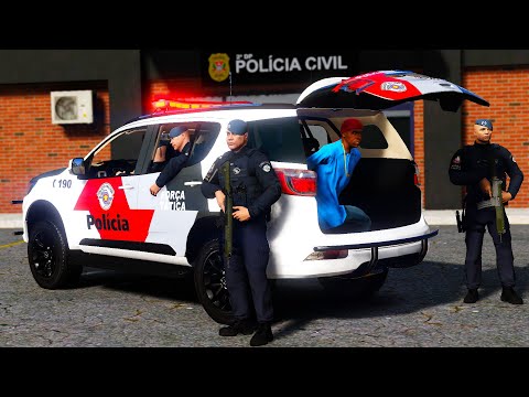 ABORDAGEM + CRIMINOSO PRESO | FORÇA TÁTICA PMESP | GTA 5 POLICIAL
