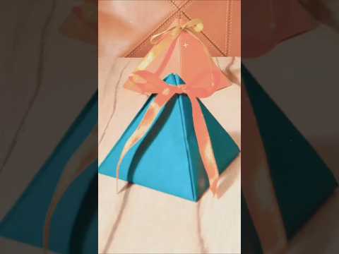 😍Simple and Easy DIY Elegant Pyramid Gift Box 🎁#shorts #diy #viralvideo