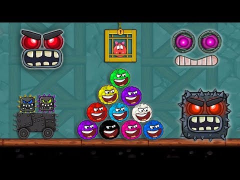 RED BALL 4 - Color Changing Blueberry Ball with 'VOLUME 3 & 5 GHOSTS' in Battle of Into the Caves