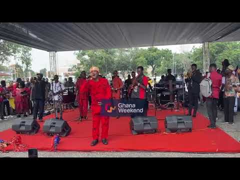 African Brothers Band perform one of Nana Ampadu's greatest hits 'Obra' at his funeral