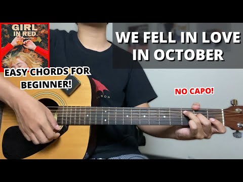 We Fell In Love In October - Girl In Red (Guitar Tutorial) No Capo! Easy Chords For Beginner!