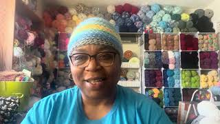 My Starry Night yarn is here! A scrunchie and CAL hat made. #crochet #crochetalong