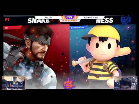 Clemson Smash Series 22 - Pools - Frozen (Snake) vs. Sushio O'Neal (Mii Brawler, Ness) - SSBU