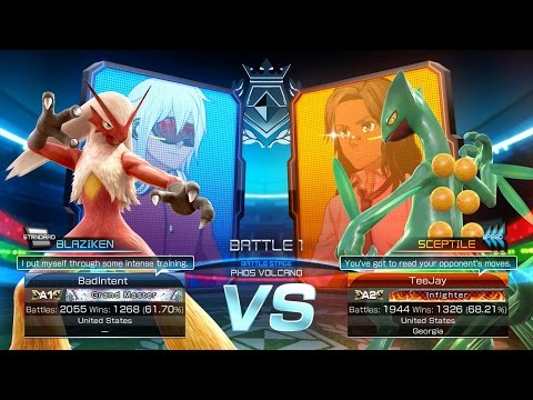 Pokken Tournament: BadIntent (Blaziken) vs TeeJay (Sceptile) First to 10