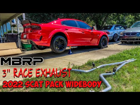 I FINALLY INSTALLED THE MBRP 3\" RACE CATBACK EXHAUST ON MY 2022 DODGE CHARGER SCAT PACK WIDEBODY!!