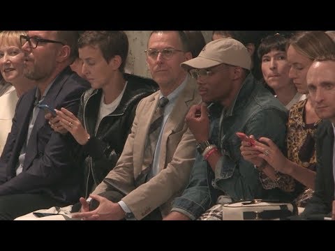 Whoopi Goldberg and Russell Westbrook front row of Thom Browne Fashion Show
