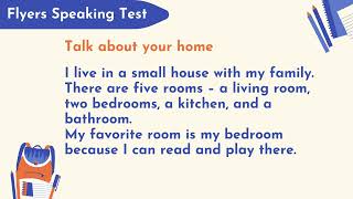 Flyers speaking test  - My home