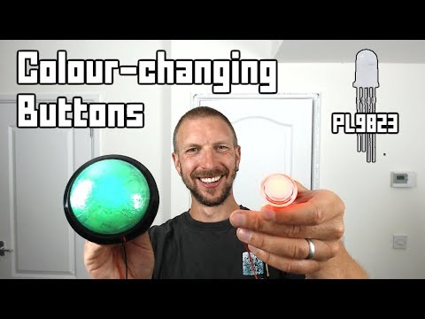 Colour-changing RGB Arcade Buttons