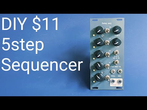 [$11] DIY eurorack modular synth 5step Sequencer | Arduino nano based