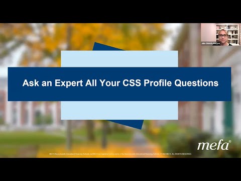 Ask an Expert All Your CSS Profile Questions