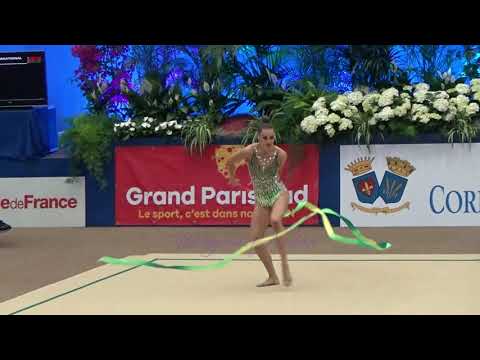 Petya BORISOVA (BUL) ribbon - 2018 Corbeil senior EF