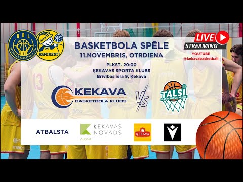 Ramirent Nacionālās basketbola līgas spēle BK Ķekava vs BK Talsi