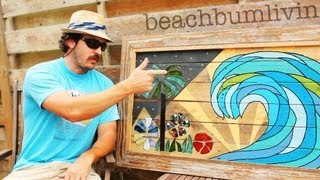 Recycled Pallet Wood Art:  Using Pallet Wood and Random Items to make Wall Art