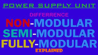 TYPES OF PSU | POWER SUPPLY | NON-MODULAR | SEMI-MODULAR | FULLY-MODULAR | EXPLAIN