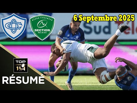 TOP14: Résumé partie complète Castres Olympique vs Section Paloise :J1 - Saison 2025/2026
