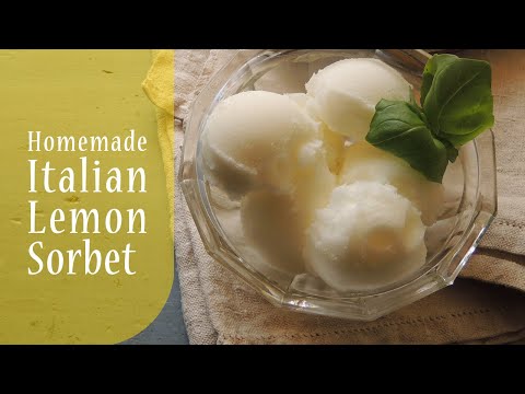 Homemade Italian Lemon Sorbet