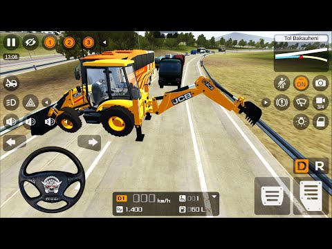 JCB Backhoe Loader Highway Driving - Bus Simulator Indonesia #54 - BUSSID Android Gameplay