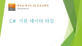 [C# 기초] C# 데이타 타입