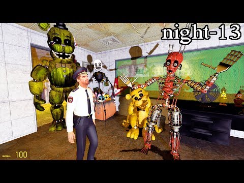 АНИМАТРОНИКИ ПУГАЮТ ОХРАННИКА FNAF 3 COOP В ГАРРИС МОД ► Garry's Mod