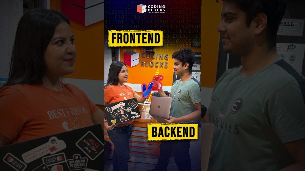 Frontend Developer vs Backend Developer! #code #codingblocks #frontend #backend #developer #coding