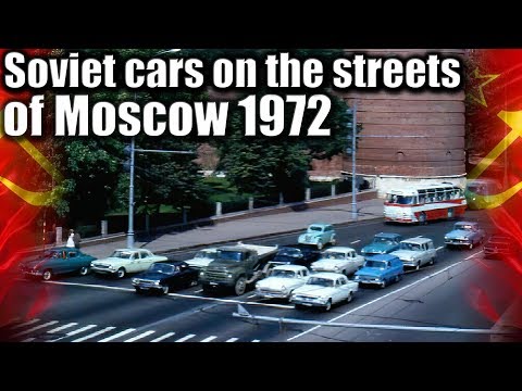 Soviet Cars on the Streets of Moscow in 1972 #USSR, #sovietcars