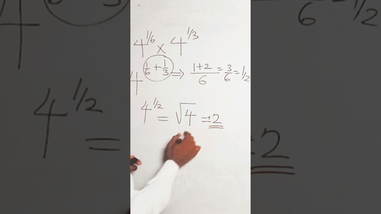 Fractional Indices Explained 5#roots #exponentsandpowers #maths #indices #fractionalindices