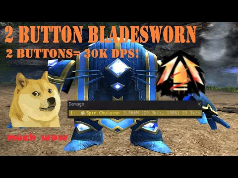 2 BUTTON BLADESWORN | LOW INTENSITY BUILD GUIDE! GUILD WARS 2 | 30K DPS - BASICALLY AFK!