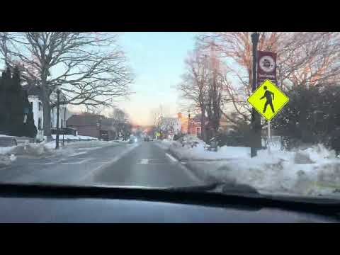 Golden Hour Drive Through Downtown Whitinsville, MA in 4K