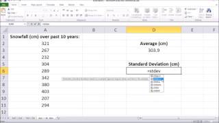 How To Find Average and Standard Deviation in Microsoft Excel 2017