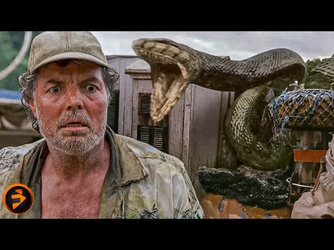 Giant Snake Bites the Man’s Butt Mid Fight | ANACONDAS: THE HUNT FOR THE BLOOD ORCHID