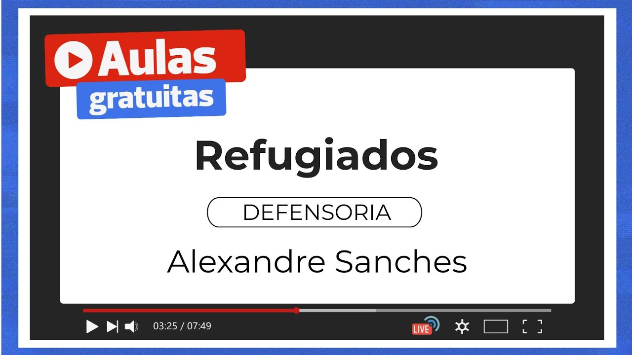 Refugiados - Defensoria | Prof. Alexandre Sanches
