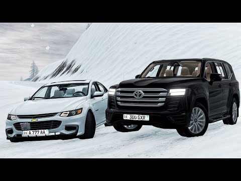 QORLI YO'LLARDA ENG TEZ MASHINALARDA DRIFT VA CRASH TEST! BMW M5 VS MALIBU 2.0 - BEAMNG DRIVE