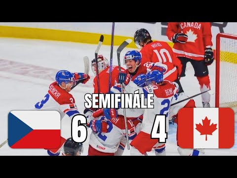ČESKO - KANADA SEMIFINÁLE MISTROVSTVÍ SVĚTA JUNIORŮ 2026