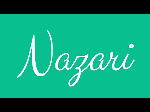 Learn how to Write the Name Nazari Signature Style in Cursive Writing