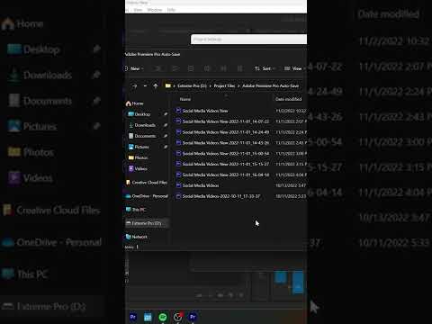RECOVER Premiere Pro Project That has Failed