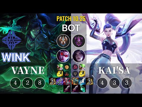ES Wink Vayne vs Kai'Sa Bot - KR Patch 10.25